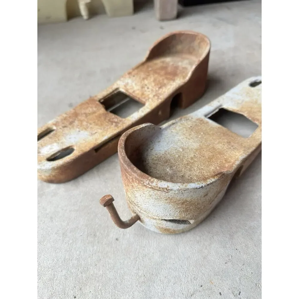 Antique Iron Bodybuilding Boots Weighted Strongman Fitness